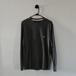 Polo Ralph Lauren Men's Sleepwear Thermal Long Sleeve Crewneck Top L Grey
